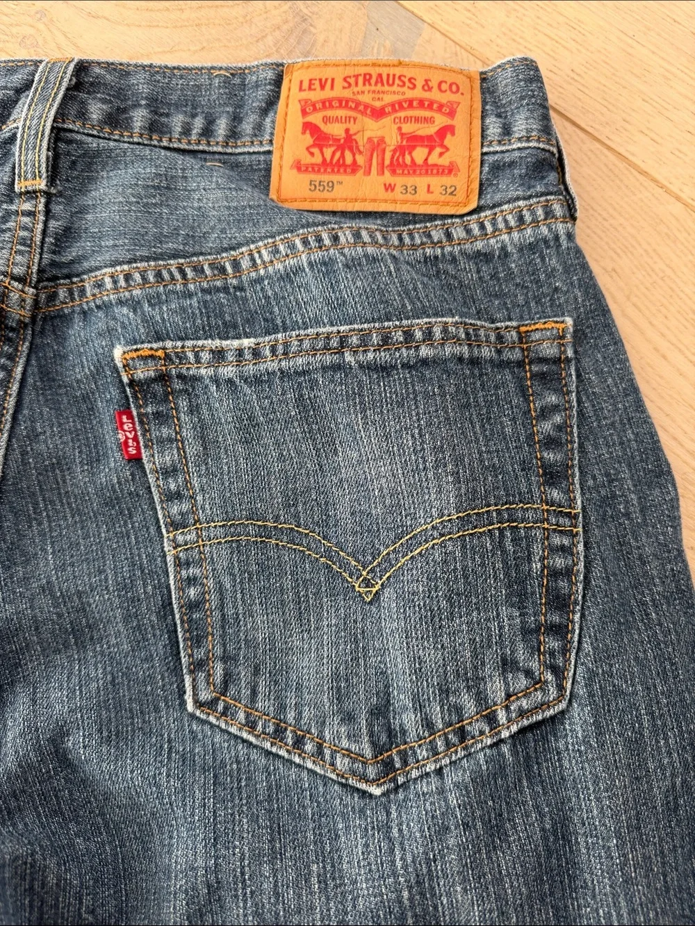Men's Levi’s 559 Denim Jeans - Classic Relaxed Straight Fit, Size 33 x 32
